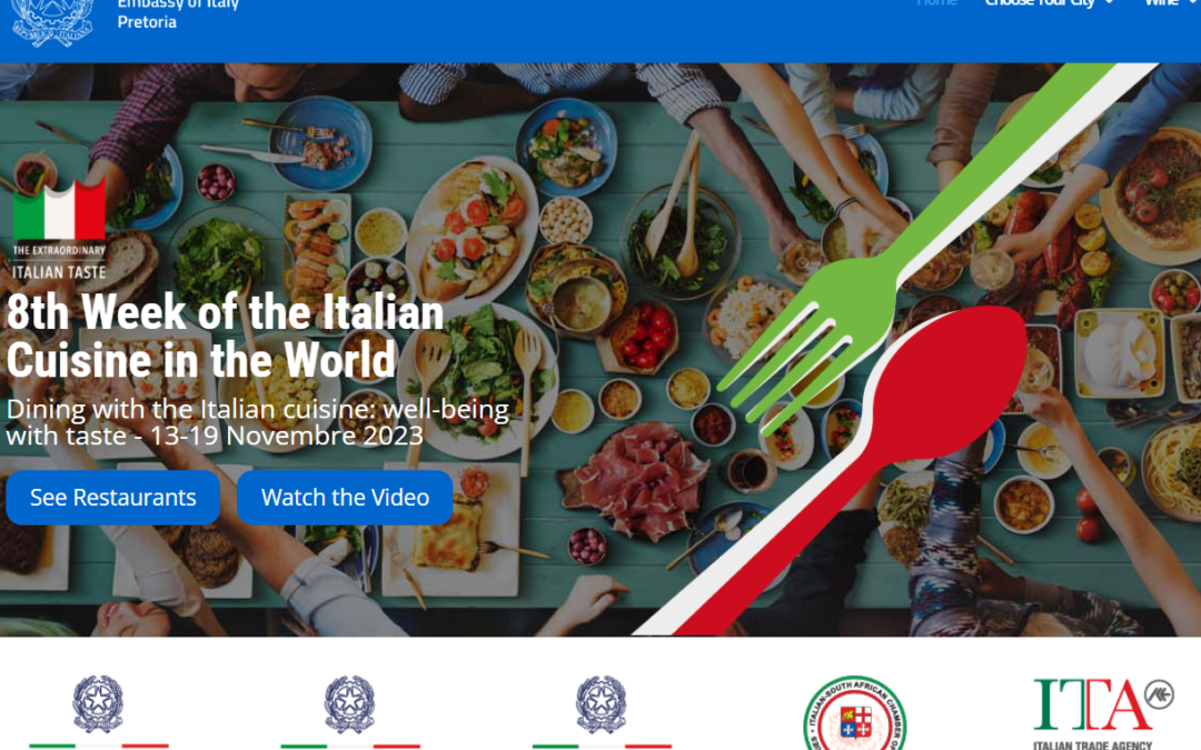 13-19 November 2023 Italian Cuisine Week